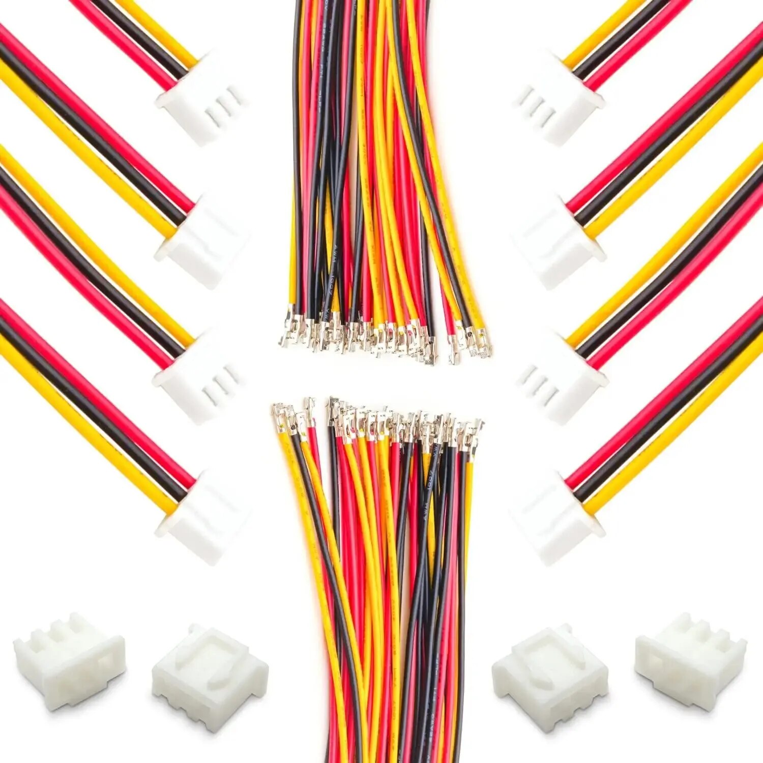 

Кабель-адаптер JST 2,54 мм, медный провод 22AWG, 2/3/4/5/6 контактов
