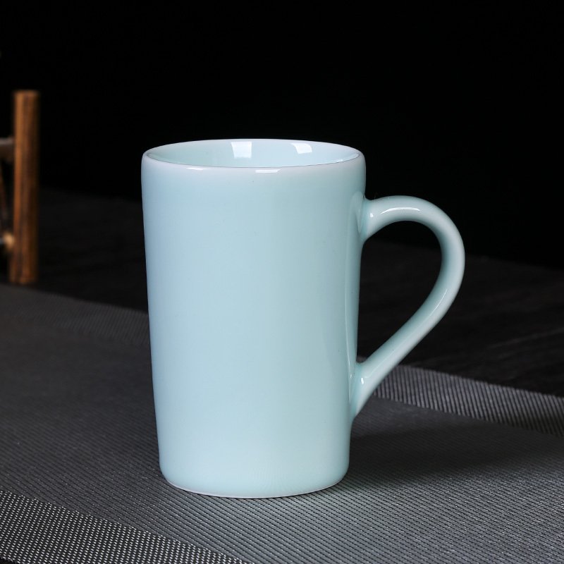 

Керамическая чашка для чая Celadon, керамическая кружка, чашка для пива, сталь для пива, бытовое стекло с ручкой, кофейная чашка, посуда для напитков, кружка tazas de café taza