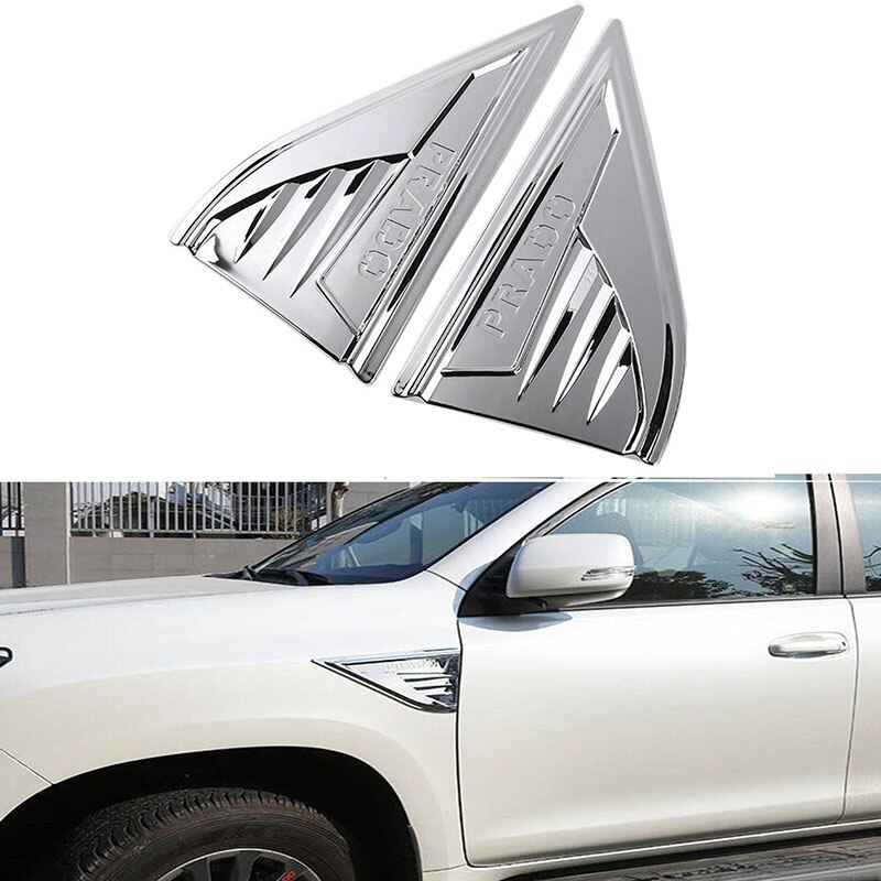 

Для Toyota Land Cruiser Prado FJ 150 2010 -2018 2019 ABS хромированная дверь боковая вентиляция крыло эмблема бейдж отделка 2 шт.