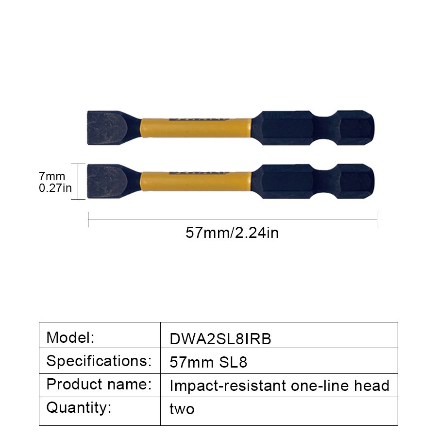 

DEWALT Ударные биты шлицевые 57 мм DWA2SL8IRB