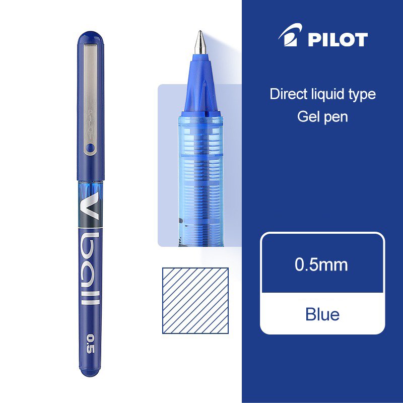 

Гелевая ручка Pilot BL-VB5 0.5 мм чёрная/красная/синяя