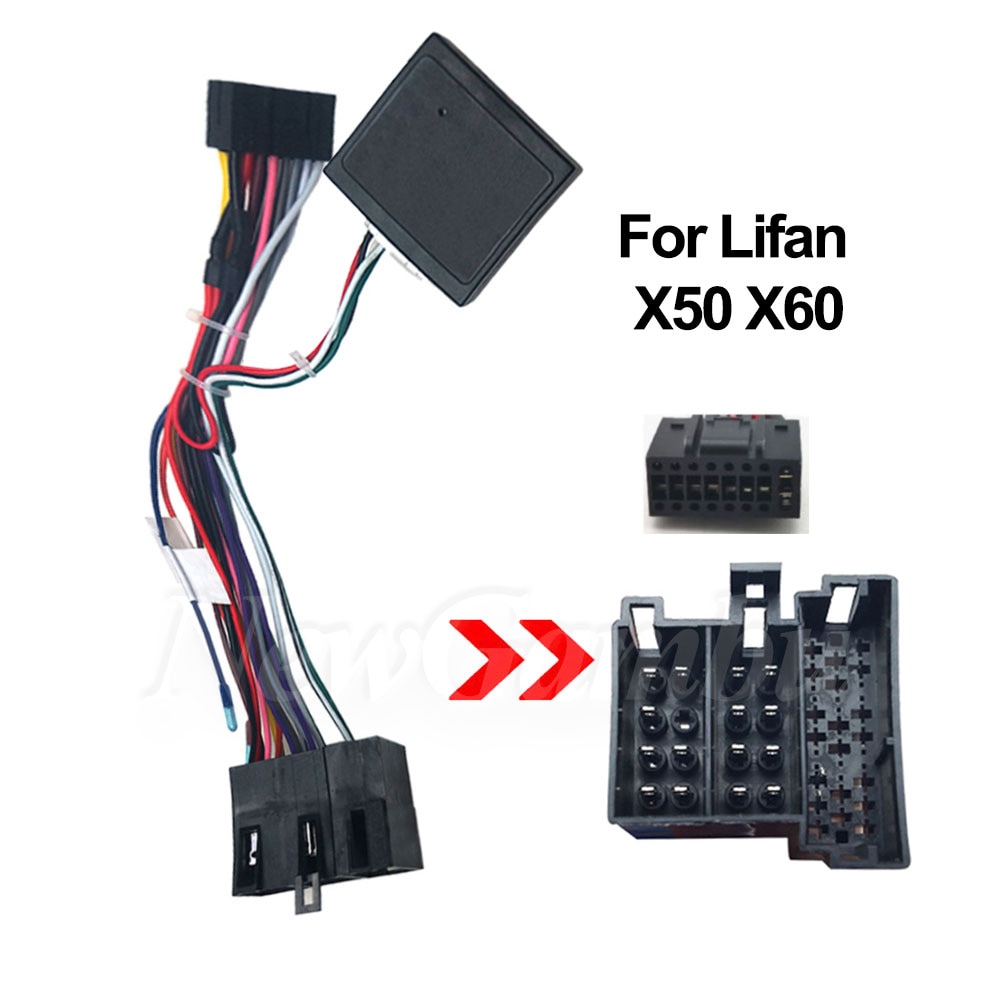

16 контактов для Lifan X50 X60 16 контактов кабель питания для Android плеера аудио адаптер Комплект панели приборной панели радиокабель
