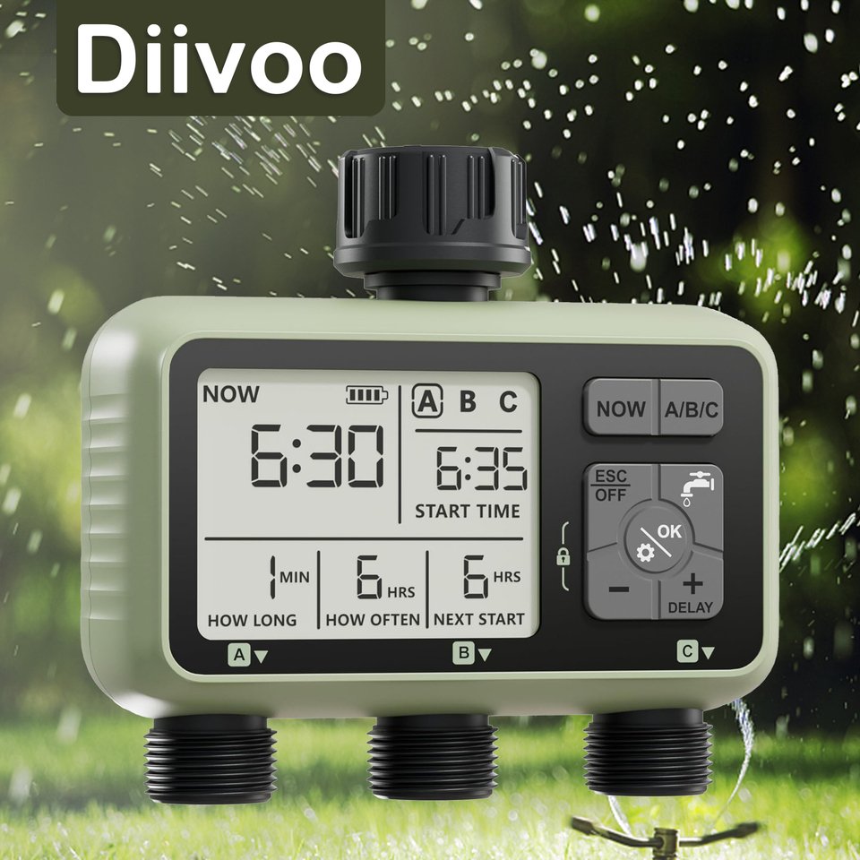 

Diivoo 3-зонный таймер для полива