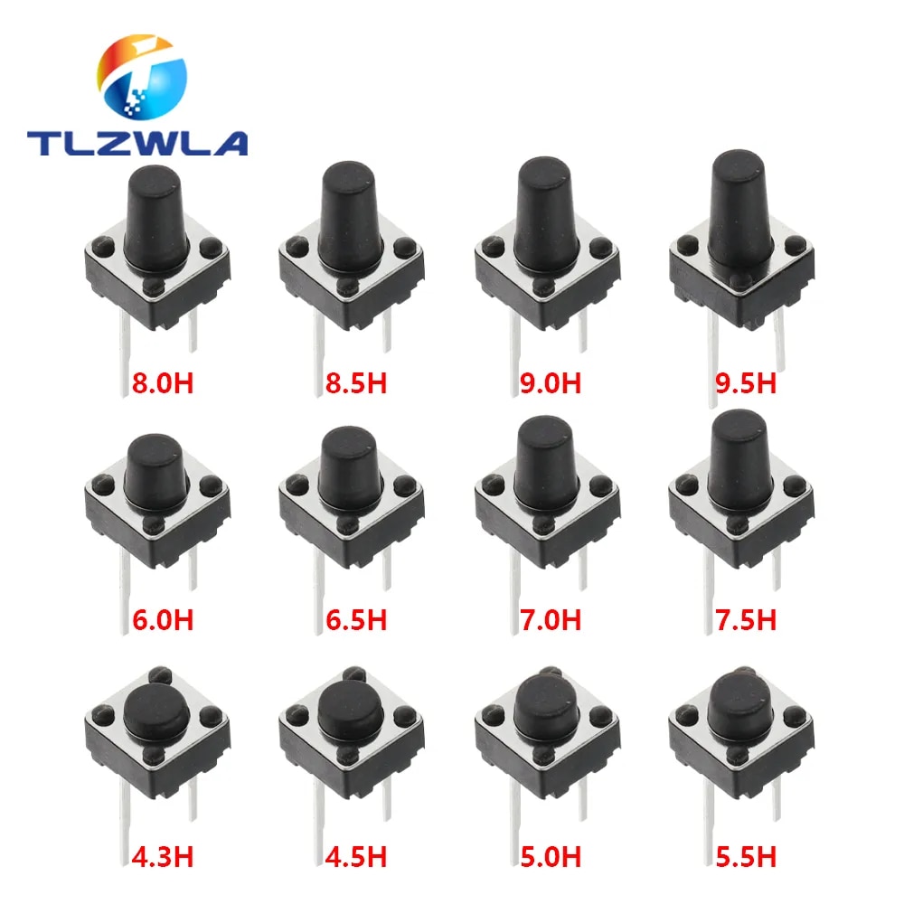 

50 шт. Тактильные переключатели TLZWLA 6x6x4.3/5/6/7/8/9/10 мм