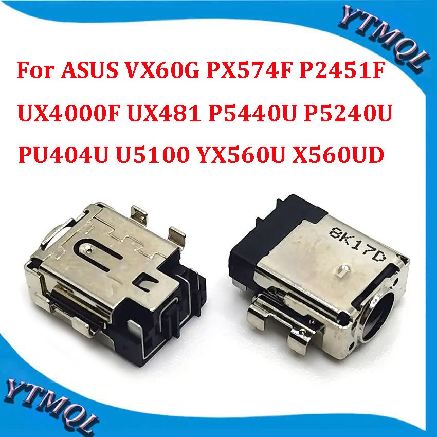 

1-10 шт. Разъем питания постоянного тока для ASUS VX60G PX574F P2451F UX4000F UX481 P5440U P5240U PU404U U5100 YX560U X560UD