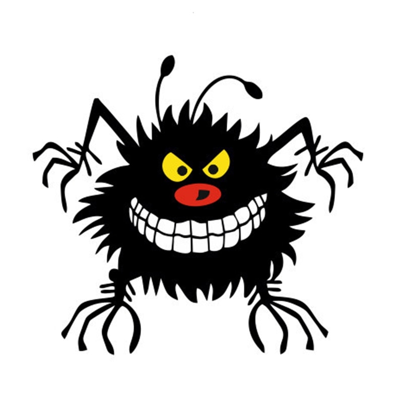 

Автомобильная наклейка Babayka Demon с желтым глазом, водонепроницаемые аксессуары, Виниловая наклейка на бампер, заднее стекло, ноутбук