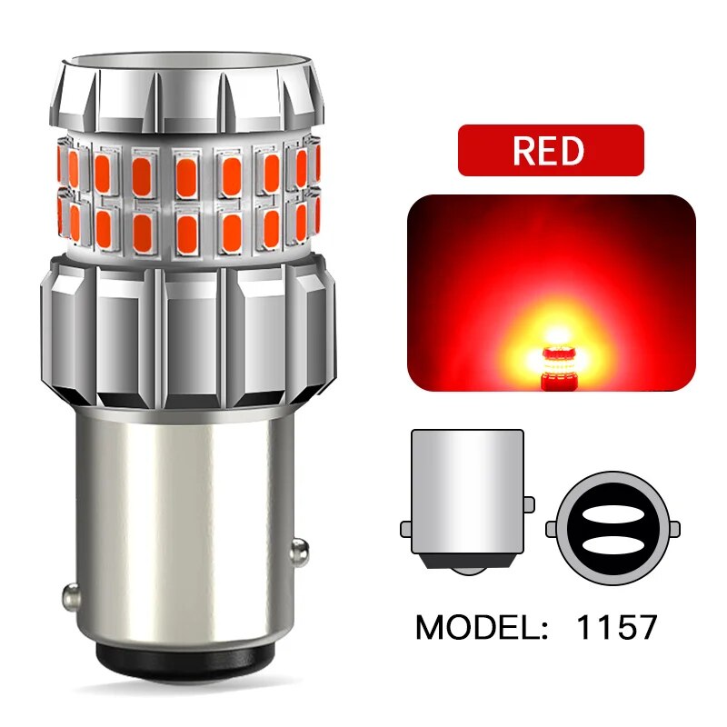 

2 шт. P21W BA15S LED Canbus 1156 BAY15D 1157 P21/5W Светодиодные лампы T20 7443 Автомобильные фары 6500K Белый Красный Стоп-сигналы Лампа заднего хода DRL