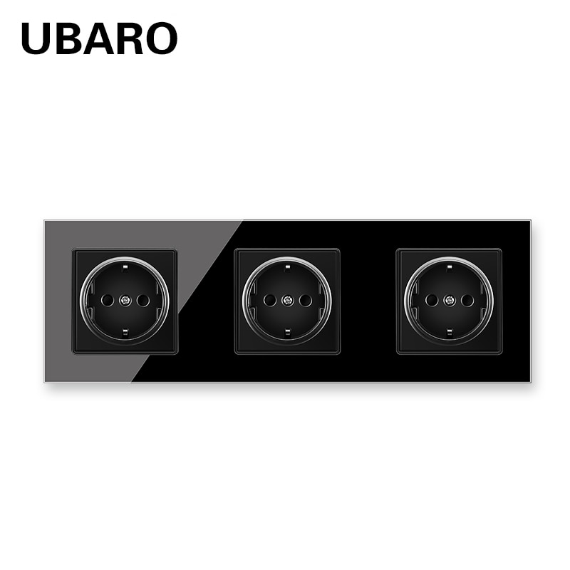 

UBARO Настенная розетка с USB черная