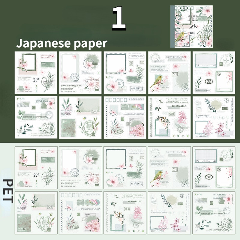 

Mr. Paper книжка стикеров ретро флора 20 шт