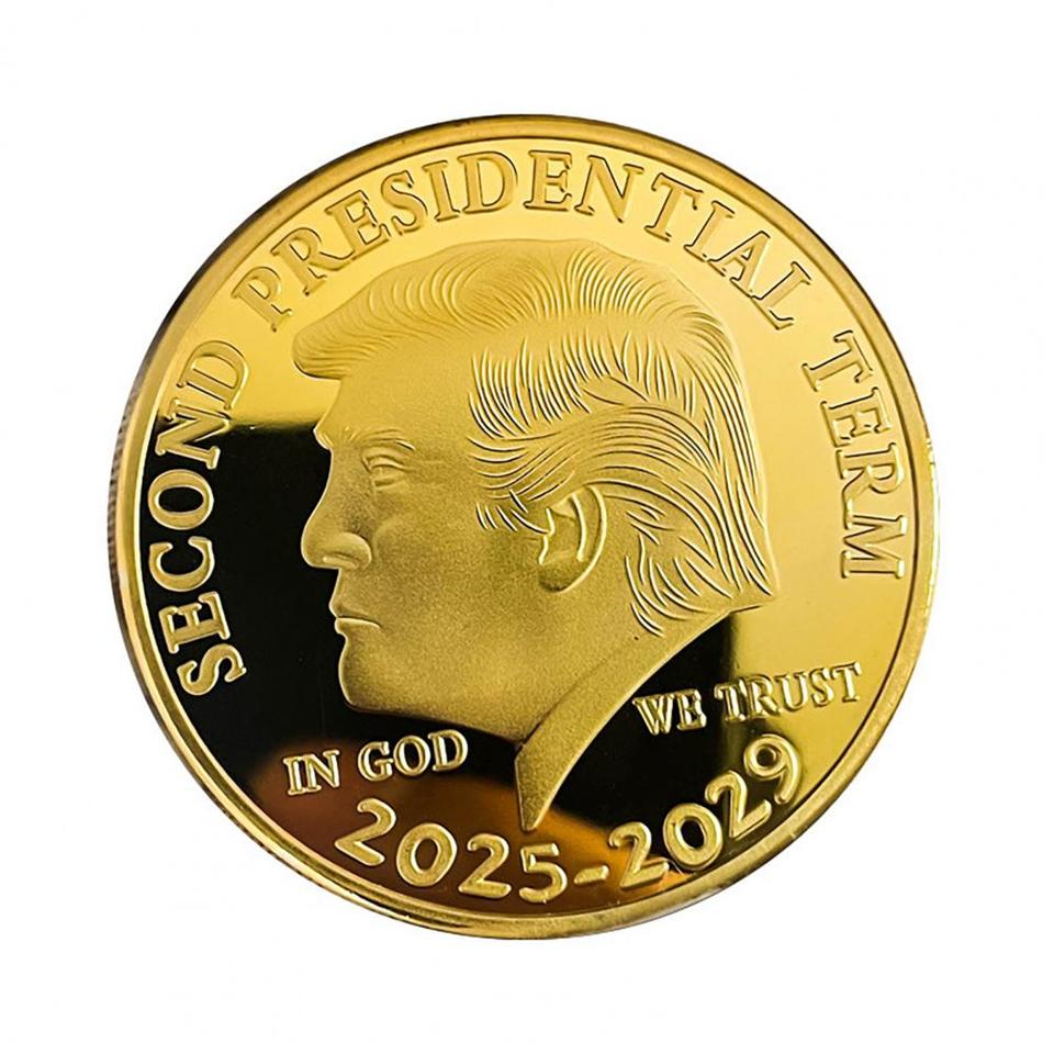 

Металлическая монета Трамп