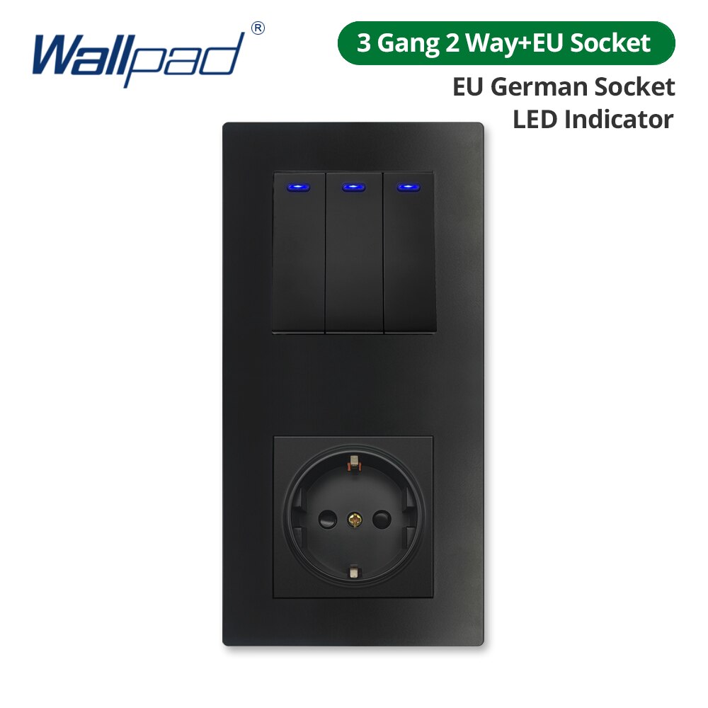 

Wallpad Вертикальная настенная панель 1/2/3 Gang с USB и диммером
