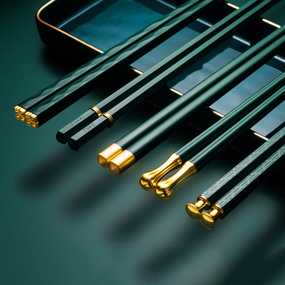 

Нескользящие палочки для еды Green Gold 5 пар
