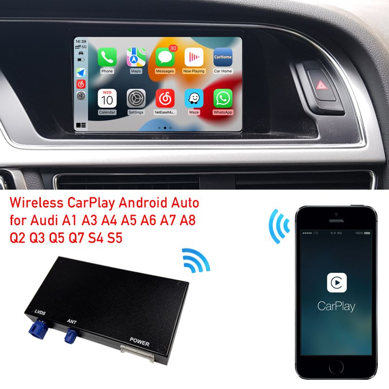 

Адаптер Apple CarPlay Android Auto Add-On Interface Box для обновления системы Audi MMI 3G A1 A3 A4 S4 S5 A6 A7 A8 Q3 Q5 Q7