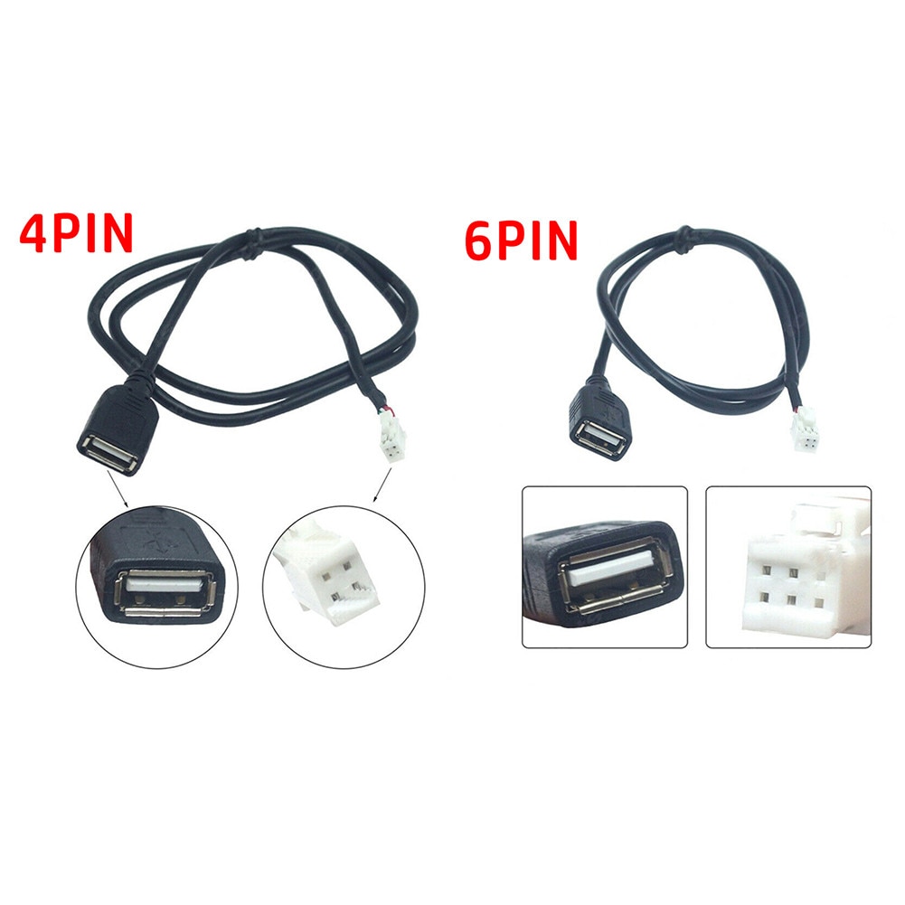 

2 шт., Автомобильный USB-удлинитель (4 контакта + 6 контактов), 75 см