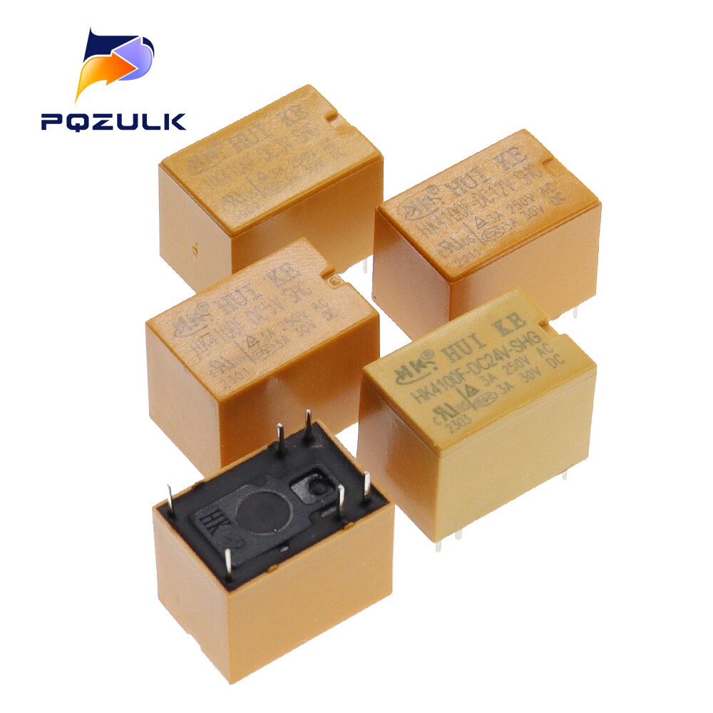

100 шт. Φ реле HK4100F 5/9/12/24V DIP6 3A 250V AC/ 3A 30V DC