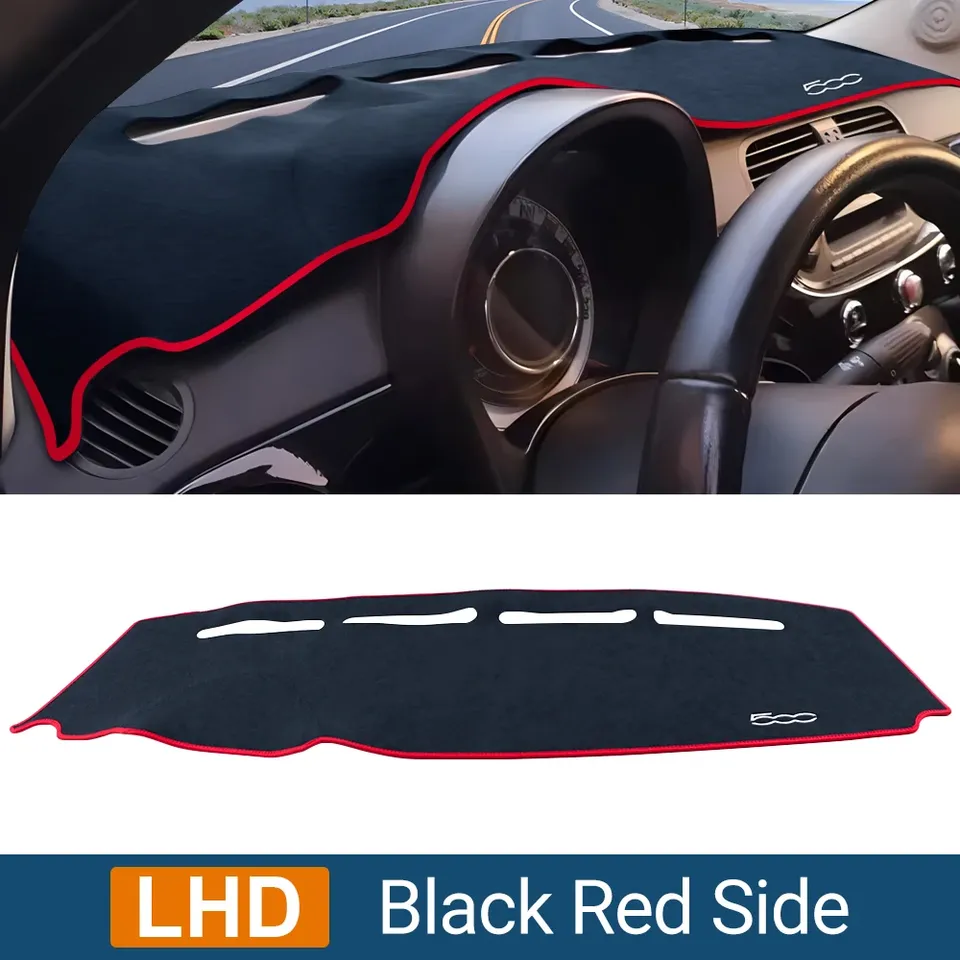 

Для Fiat 500 500c 500e 2007-2012 2013 2014 2015 2016 2017 2018 2019 2020 2021 2022 2023 2024 крышка приборной панели автомобиля аксессуары