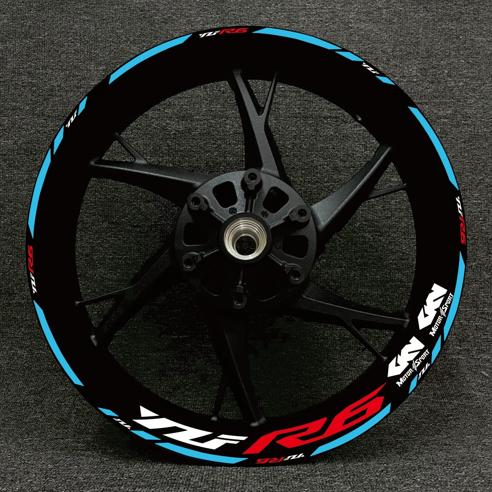 

Полный набор для Yamaha YZF R6 17 дюймов переводная картинка на колесную раму декоративные обода Светоотражающие Водонепроницаемые наклейки с логотипом
