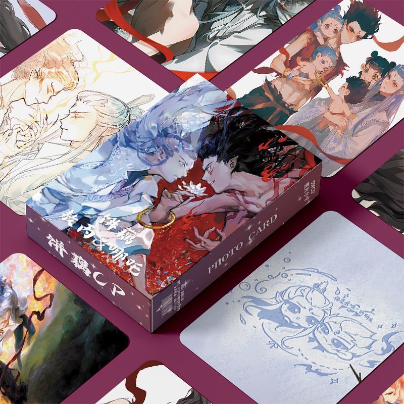 

55 шт./компл. китайское аниме Ne Zha 2 Laser Lomo Card Ne Zha, Ao Bing Manga Персонажи HD Фотокарта Коллекционные карты для фанатов