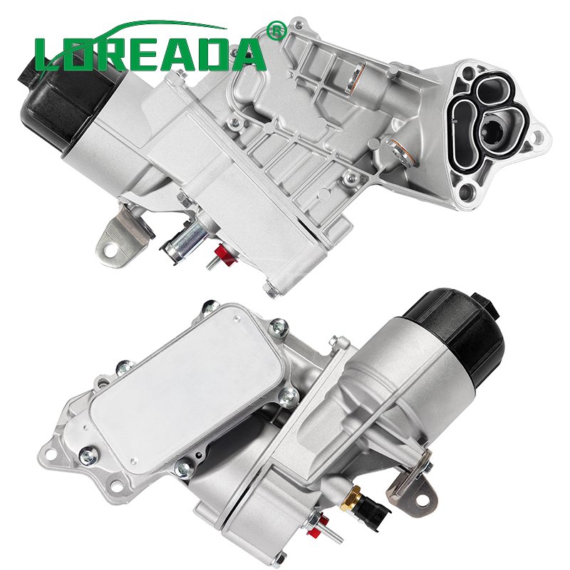 

68525212 Aluminiowa chłodnica oleju AA z adapterem obudowy filtra do Jeep Grand Cherokee 2014-2019 3.0L V6 Diesel 68211323 АА 68269916 АБ