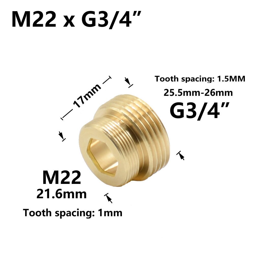 

Латунный соединитель 3/4" - M22 WZCWJNLGM