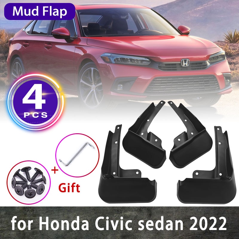 

4x для Honda Civic 11-го поколения LX Sedan 2022 2023 2024, брызговики, брызговики на крыло, передние и задние аксессуары, Стайлинг автомобиля