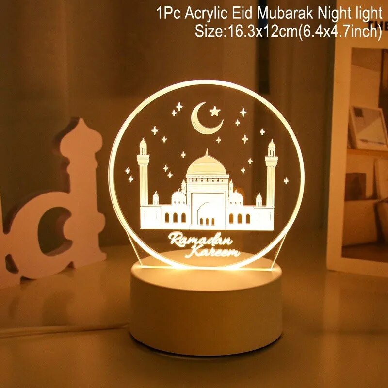 

Eid Mubarak 3D Акриловая Лампа Huiran