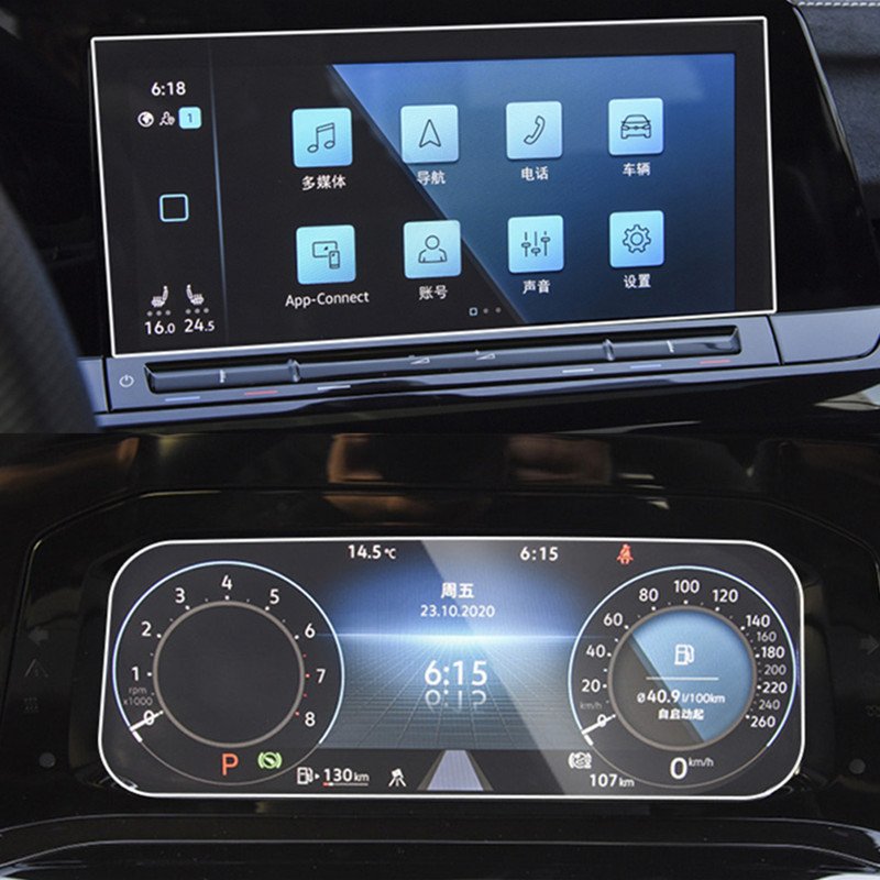 

Закаленное стекло 9H для VW Volkswagen Golf 8 MK8 Life GTI R Автомобильная навигация DVD GPS ЖК-защита Защитные аксессуары 2020 2021