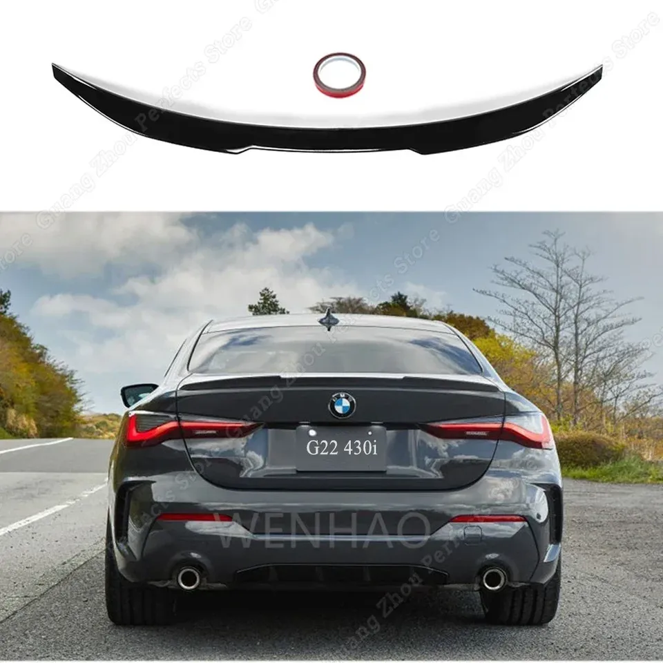 

Для Bmw 4 серии G22 G23 G24 G26 G82 420i 420d 430i M440i 2020-2023 задний кровельный спойлер крыло ABS автомобильные аксессуары