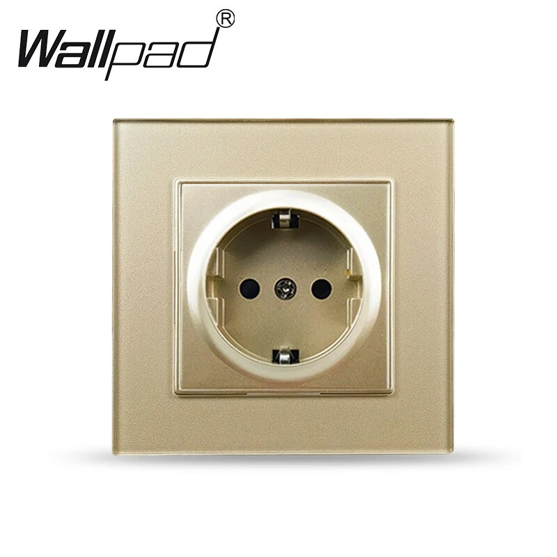 

Wallpad Тройная настенная розетка со стеклянной панелью