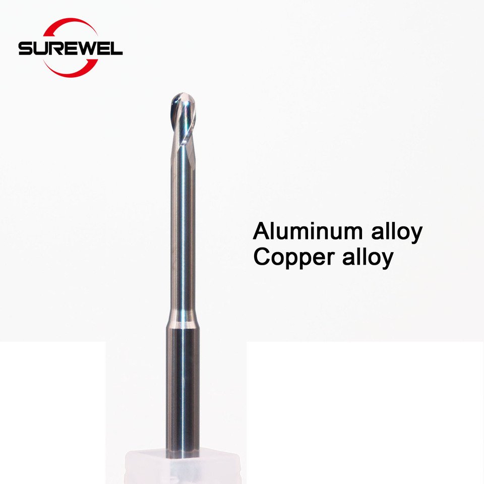 

SUREWEL hrc60 фреза с 2 зубьями микродиаметра R0.15-R1.5 Шаровая фреза с длинной шейкой