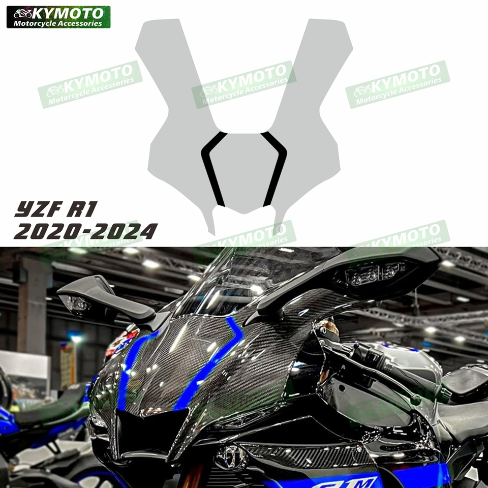 

Передняя наклейка для мотоцикла YAMAHA YZF R1 2020-2024, светоотражающая наклейка, подходит для Yamaha YZF R1 2020 2021 2022 2023 2024