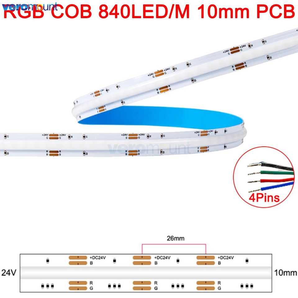 

RGB светодиодная лента Veromount 5м 576/768/840 LEDs/m