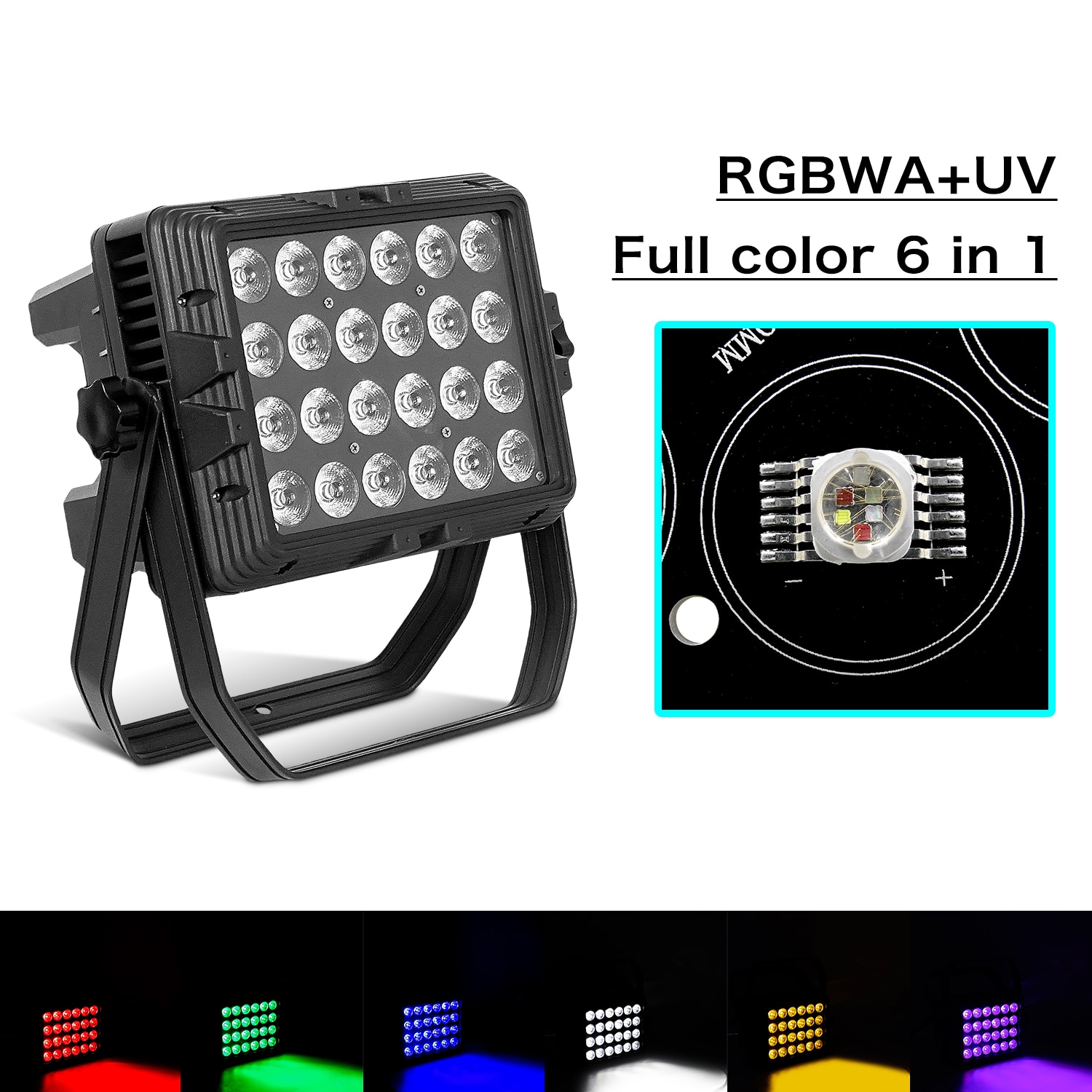 

Aicpose RGBW/RGBWA UV 6 в 1 светодиодный пар свет