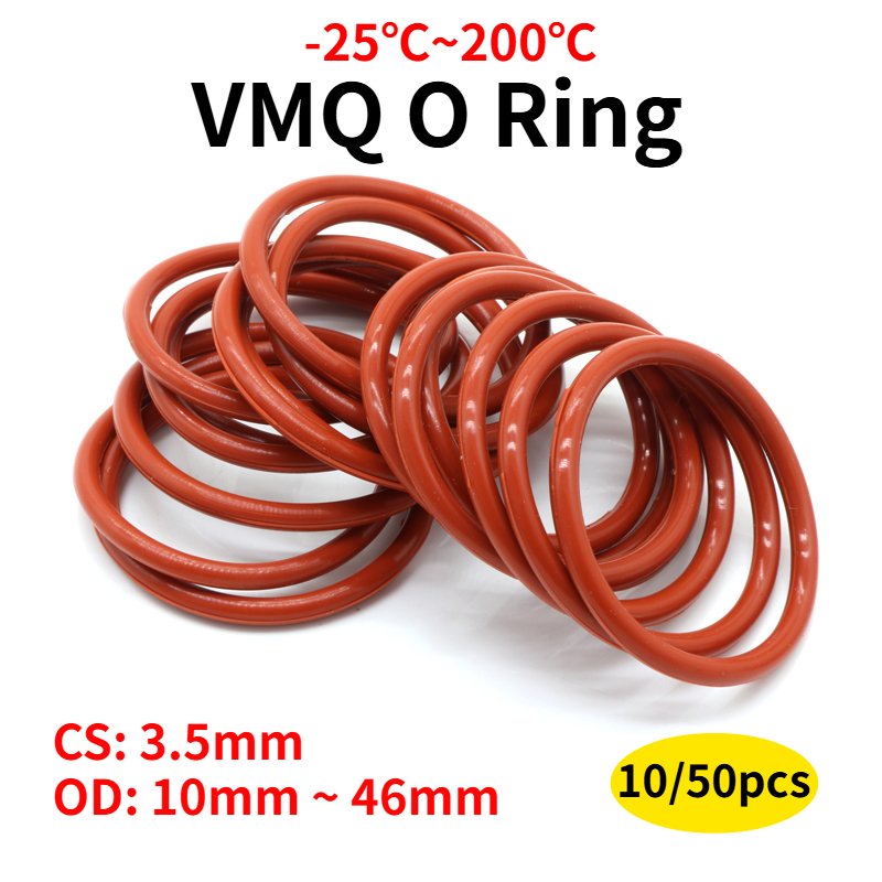 

Красный силиконовый уплотнительное кольцо VMQ 10/50 шт