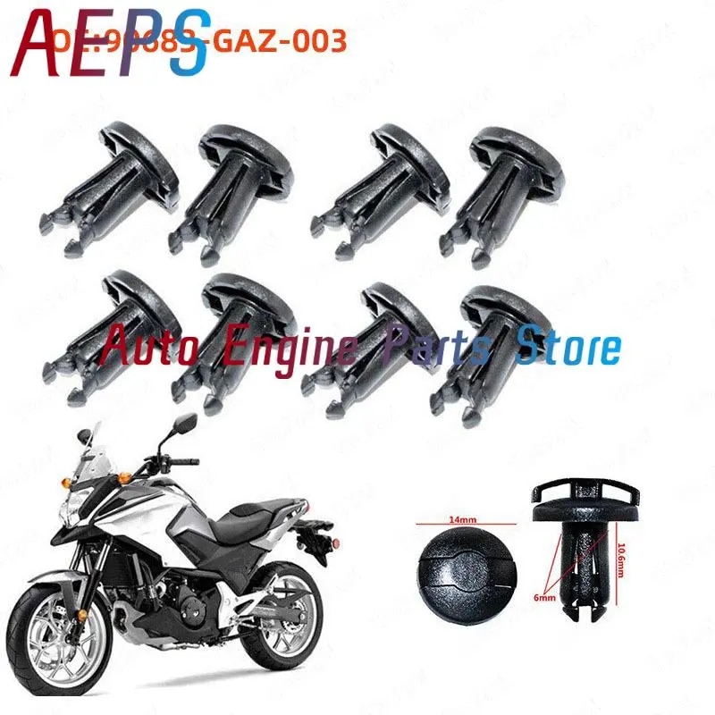 

Заклепки с пластиковым винтом для Honda NC 700 CB 1300 CBR 125 250 1000 RR Joy 100 Jialing Scooter 90683-GAZ-003, 10 шт.