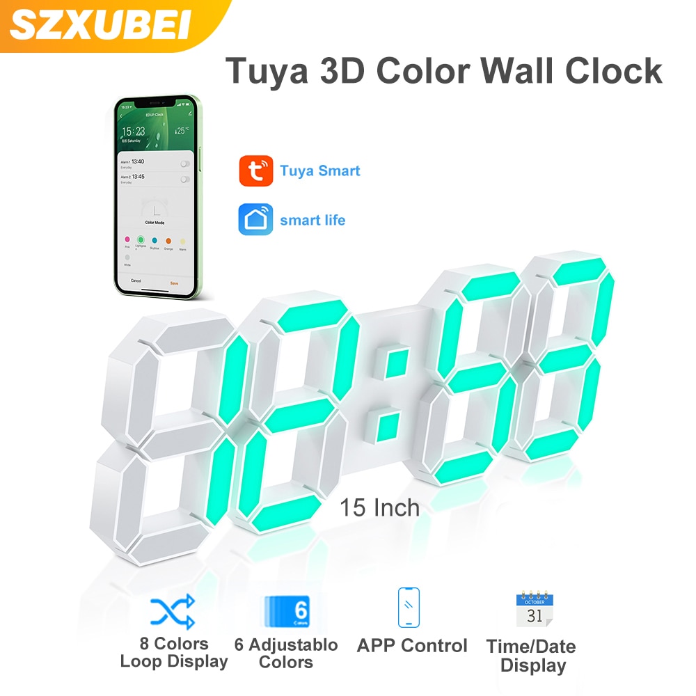 

Tuya 3D LED Настенные часы