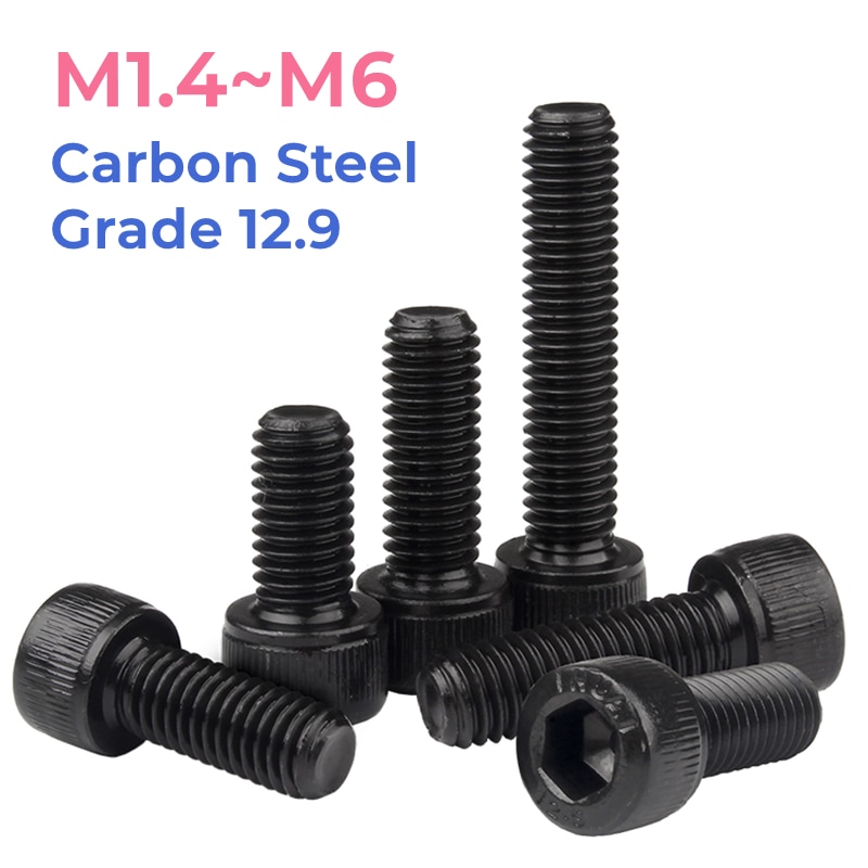 

Болты с шестигранной головкой из углеродистой стали M1.4-M6