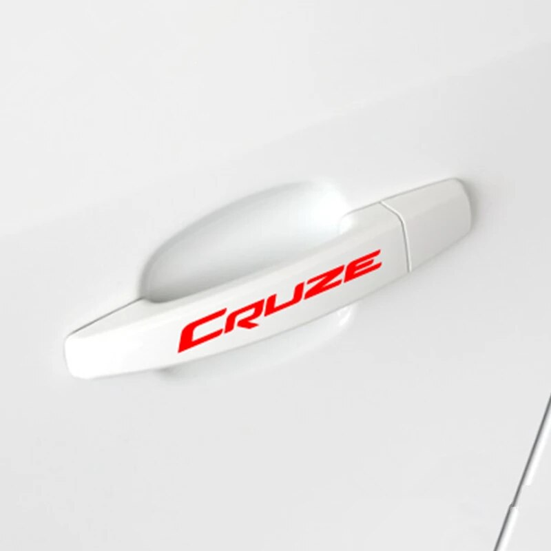 

Светоотражающая наклейка на дверную ручку, наклейка с логотипом CRUZE для CHEVROLET CHEVY CRUZE, декоративная клейкая наклейка, стайлинг автомобиля