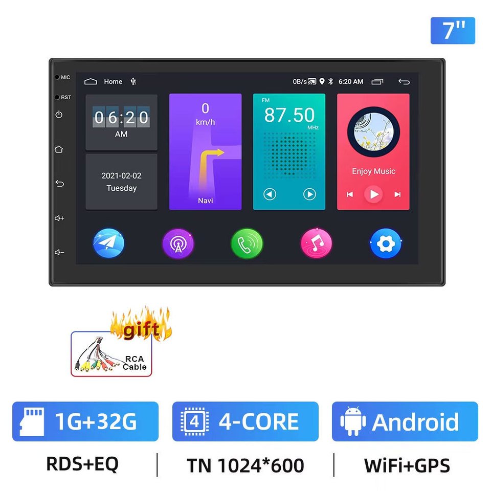 

Автомагнитола Podofo, мультимедийный видеоплеер на Android 12, с GPS, для Nissan, Hyundai, kia, Toyota, Honda, типоразмер 2 Din