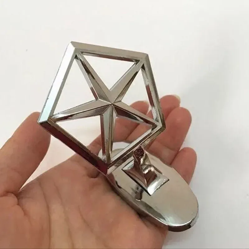 

1 шт. пятиконечная звезда автомобильные 3D металлические наклейки Передняя крышка автомобильный Стайлинг для Dodge пентаграммы Chrysler Автомобильные внешние аксессуары