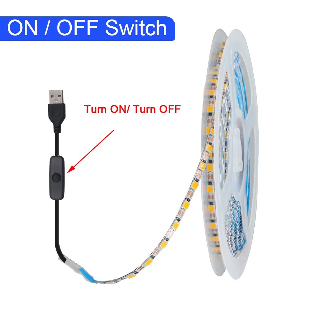 

Светодиодная лента XUNATA 2835 120LED/m теплый/естественный/белый 5V USB