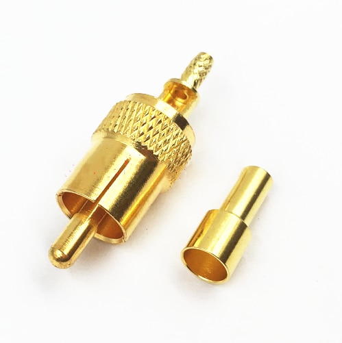 

5 шт. RCA штекер обжимной для кабеля RG174 RG316 RG179 LMR100 прямые позолоченные радиочастотные разъемы