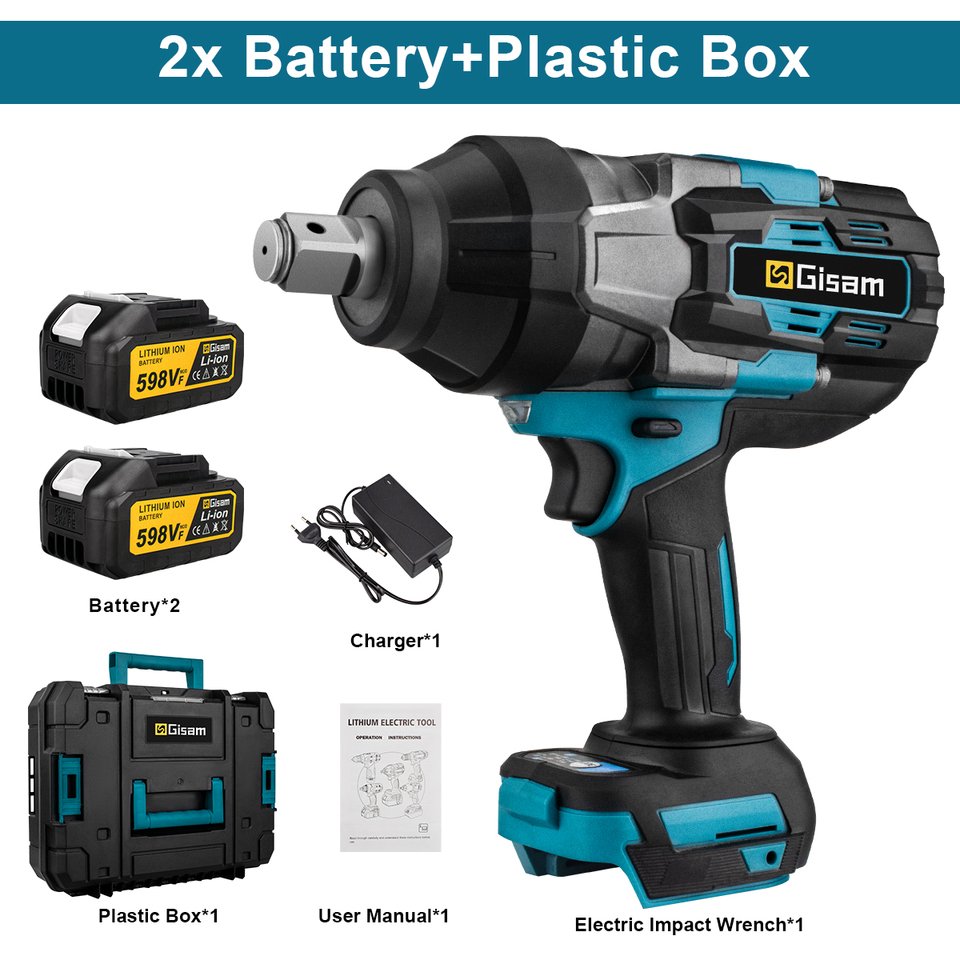 

Gisam 3100N.M аккумуляторный ударный гайковерт 3/4 дюйма для Makita 18 В