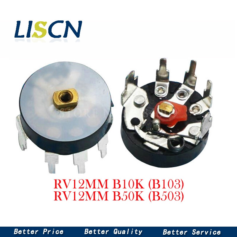 

Набор из 5 радиопотенциометров RV12MM B10K B103 B50K B503