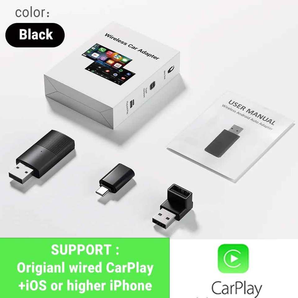 

Новый мини-беспроводной адаптер CarPlay Bluetooth Автомобильные аксессуары Smart Mini Box Plug and Play Wi-Fi Быстрое подключение Универсальный