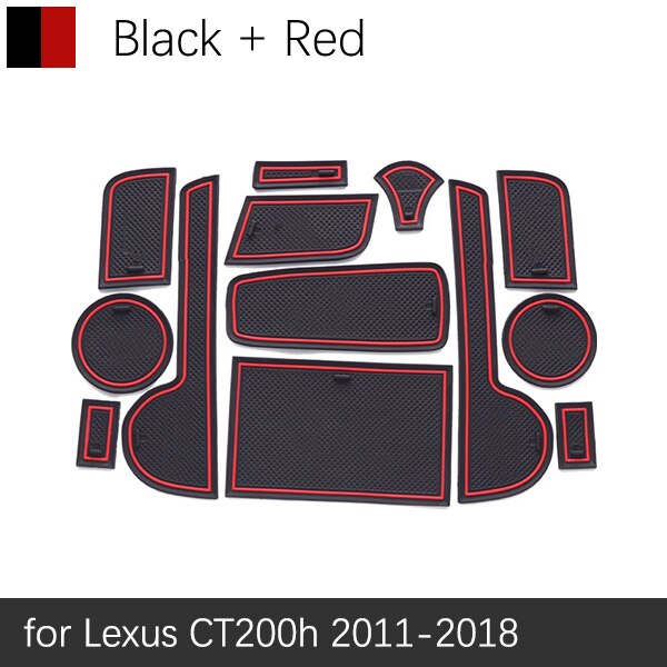 

Для Lexus CT200h Lexus CT 200h 2011 ~ 2018 резиновый противоскользящий коврик для двери, паз, чашка, подставка для ворот, аксессуары для интерьера автомобиля