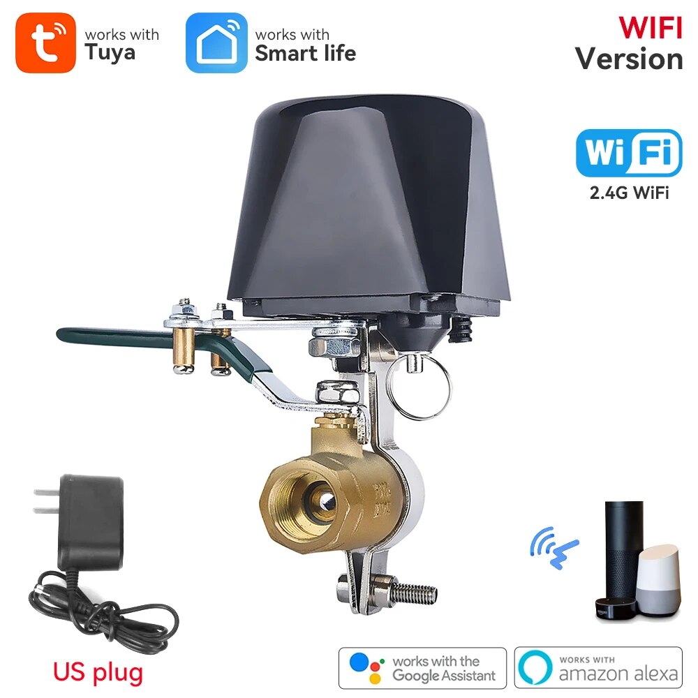

Tuya Zigbee WiFi Водяной клапан Смарт-переключатель Газовый клапан Таймер Садовый умный кран Smart Life APP Голос для Алисы Alexa Google Home