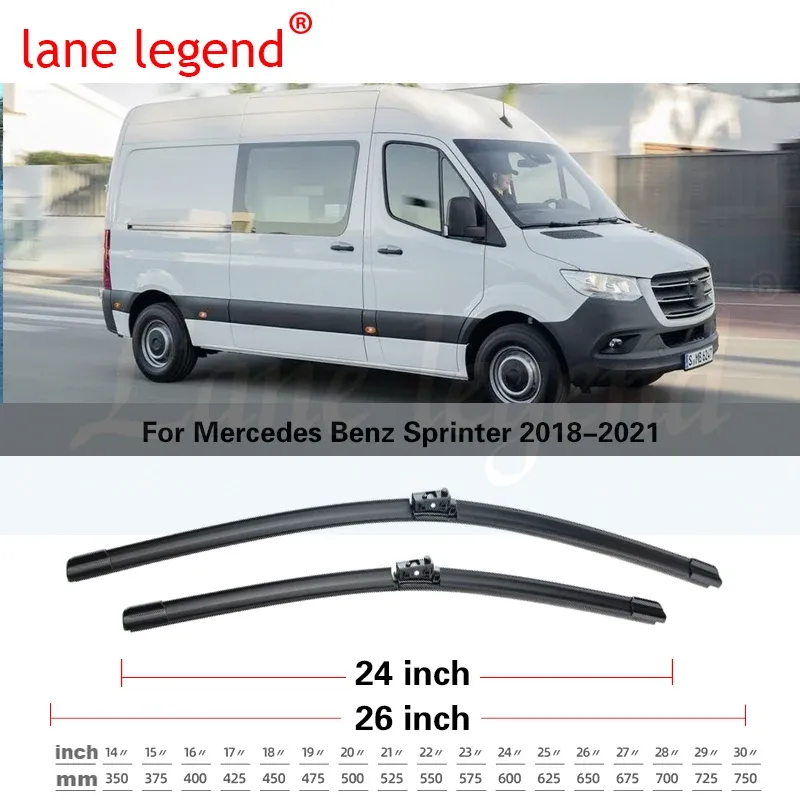 

Автомобильный стеклоочиститель для Mercedes Benz Sprinter 2018-2021, передние стеклоочистители, мягкие резиновые стеклоочистители для лобового стекла автомобиля, 650 мм, 600 мм