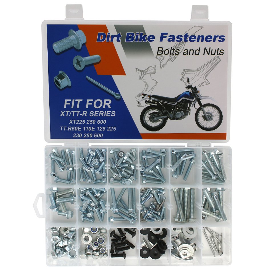 

Подходит для Yamaha XT225 XT600 TT-R125 XT50 XT80 XT125 TT-R90 TW200 PW80 DT50 MX125 GT80, болт рамы двигателя кузова крыла мотоцикла