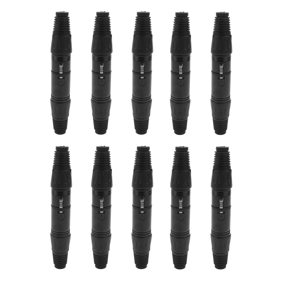 

XLR 3-контактный разъем для микрофона кабель-удлинитель черный 20 шт